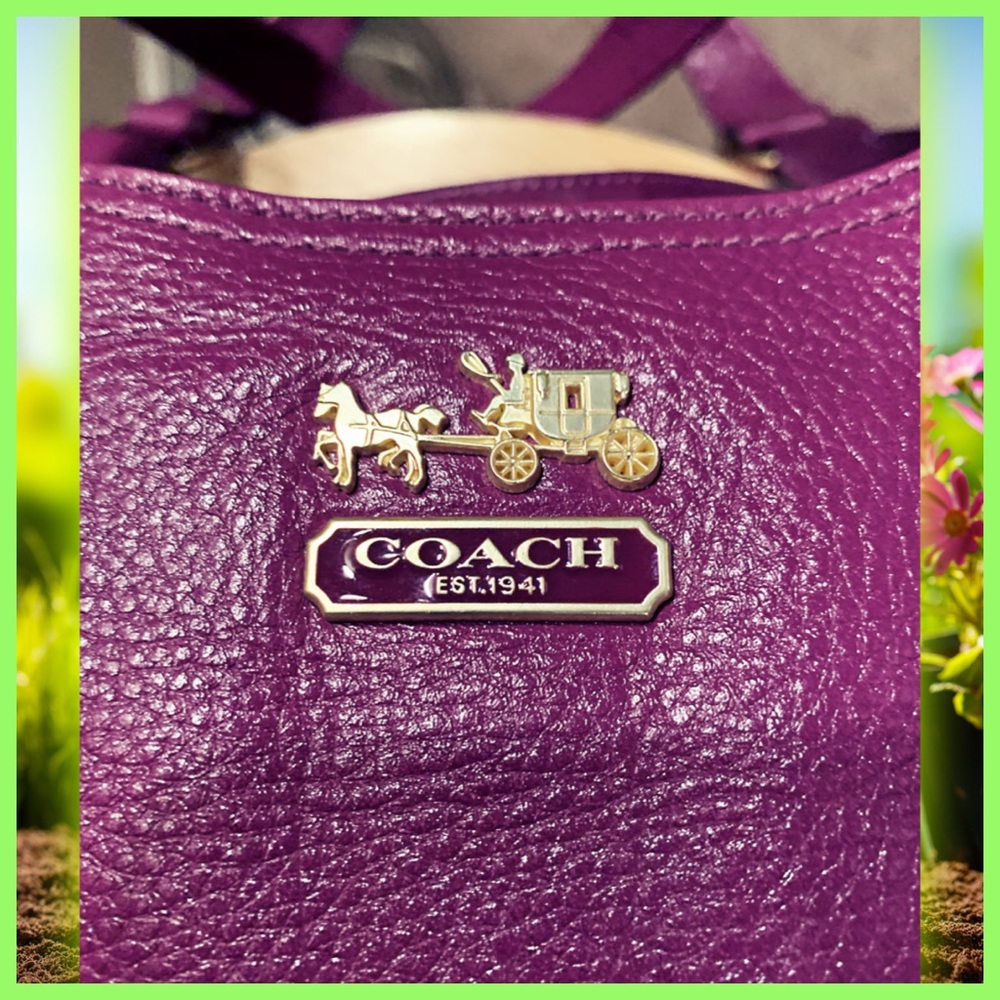 Beautiful Leather Coach Handbag - Picture 5 of 16